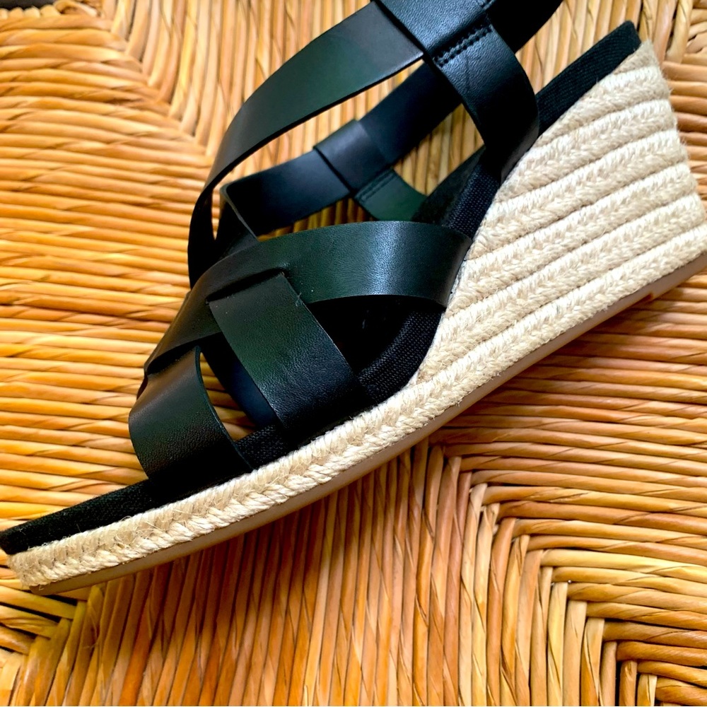 Cole Haan Crystal Wedge Leather Sandal